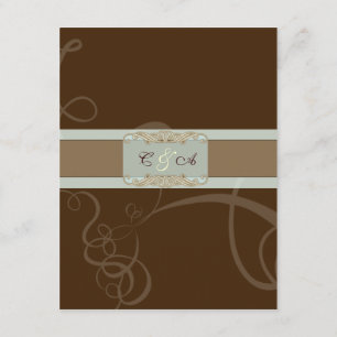D'accompagnement Carte de réception de mariage au chocolat noir