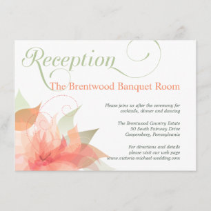 D'accompagnement Carte de réception de mariage au Jardin Floral Ora