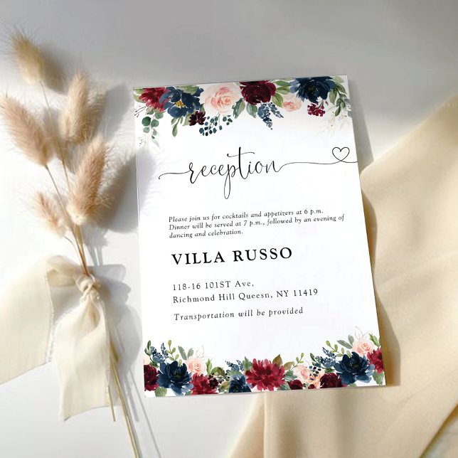 D'accompagnement Carte de réception de mariage de Bourgogne et de l (Créateur téléchargé)