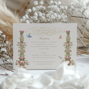 D'accompagnement Carte de réception de mariage de jardin enchantée