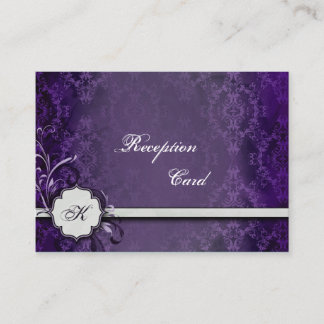D'accompagnement Carte de réception de mariage élégant Damas Vintag