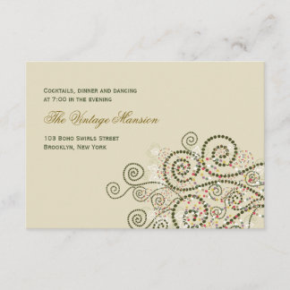D'accompagnement Carte de réception de mariage élégante Boho spiral
