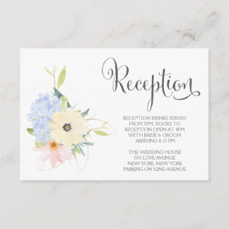 D'accompagnement Carte de réception de mariage florale de printemps