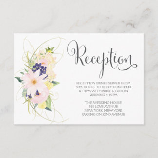 D'accompagnement Carte de réception de mariage florale de printemps