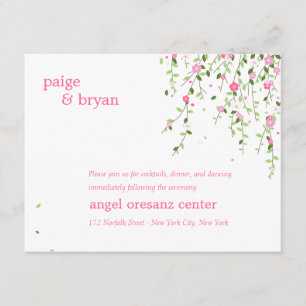 D'accompagnement Carte de réception de mariage Garden Blooms