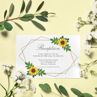 D'accompagnement Carte de réception de mariage géométrique tourneso