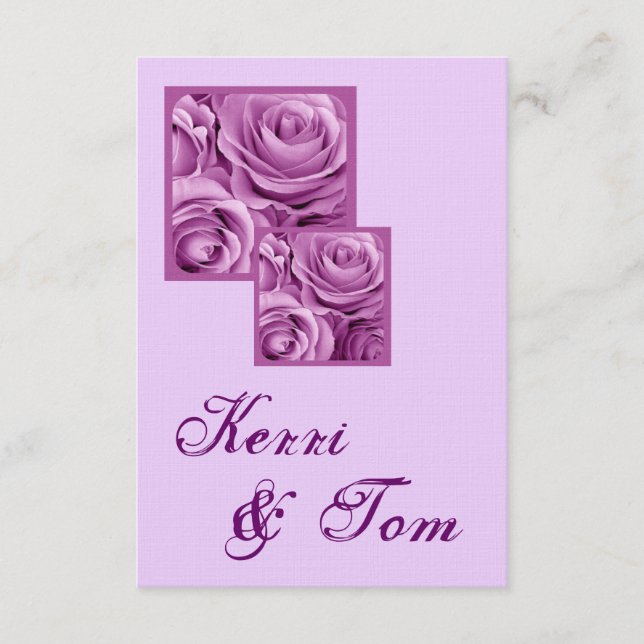 D'accompagnement Carte de réception de mariage LILAC VIOLET (Devant)