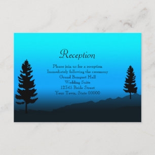 D'accompagnement Carte de réception de mariage Montagne Crépuscule
