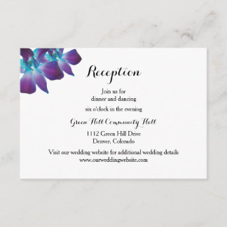 D'accompagnement Carte de réception de mariage pour orchidée Dendro