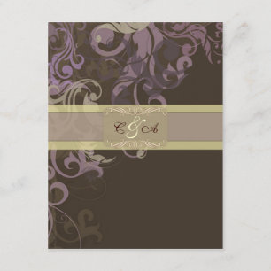 D'accompagnement Carte de réception de mariage Purple Victoria