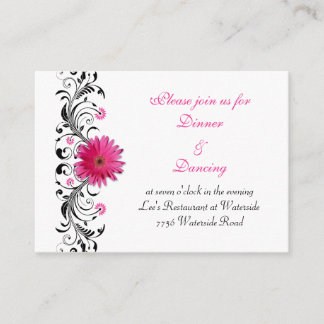 D'accompagnement Carte de réception de mariage rose Gerbera Daisy
