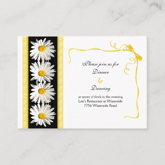 D'accompagnement Carte de réception de mariage Shasta Daisy (Devant)