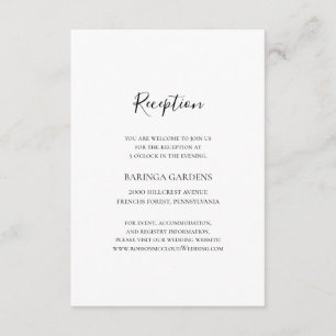 D'accompagnement Carte De Réception De Mariage Simple Et Élégante