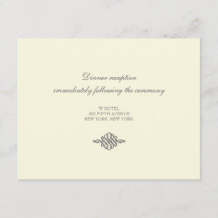 D'accompagnement Carte de réception de mariage // The Elegance Coll