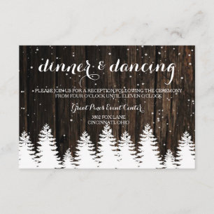 D'accompagnement Carte de réception de mariage Winter Wonderland