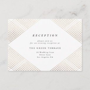 D'accompagnement Carte de réception Diamant Géométrique White Gold 