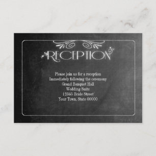 D'accompagnement Carte de réception élégante tableau noir