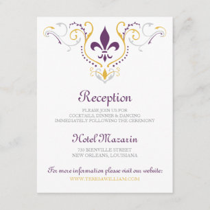 D'accompagnement Carte de réception Fleur de Lis