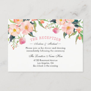 D'accompagnement Carte de réception florale aquarelle de jardin bot