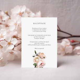 D'accompagnement Carte de réception florale - Romantique nuptiale