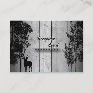 D'accompagnement Carte de réception Mariage Cerf Rustique Bois Arbr