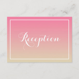 D'accompagnement Carte de réception Pink Ombre élégante Script