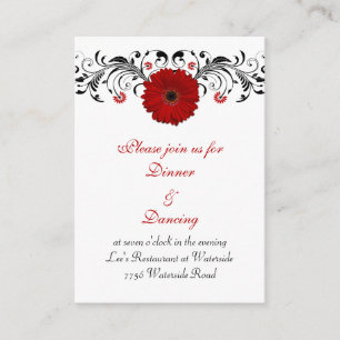 D'accompagnement Carte de réception Red Gerbera Daisy