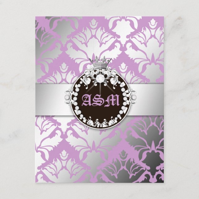 D'accompagnement Carte de réception Reine Shimmer 311-Damask (Devant)