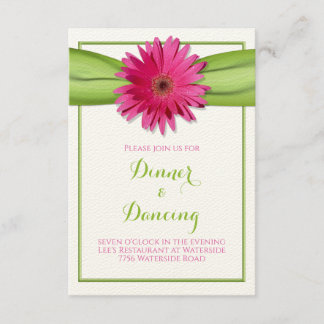 D'accompagnement Carte de réception rose Gerbera Daisy