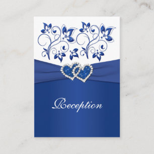 D'accompagnement Carte de réception Royal Blue and White Coeur join