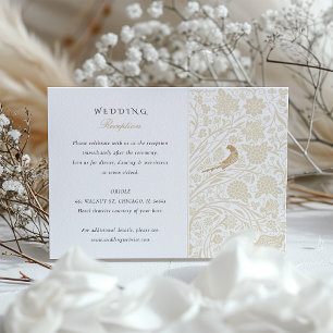 D'accompagnement Carte de réception victorienne florale enchantée