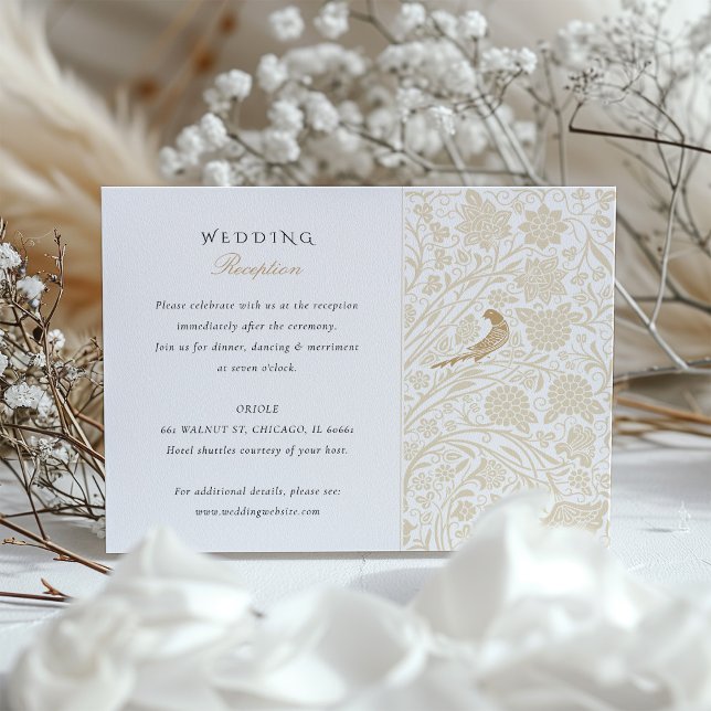 D'accompagnement Carte de réception victorienne florale enchantée (Créateur téléchargé)