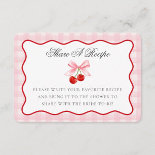 D'accompagnement Carte de recette à partager avec un nœud papillon 