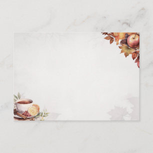 D'accompagnement Carte de recette blanche de base de Wassail