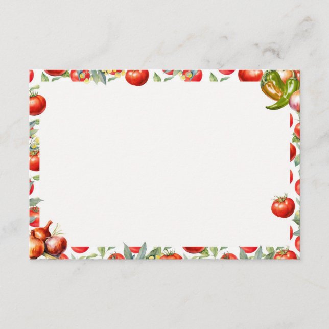D'accompagnement Carte de recette blanche pour chips 'N Salsa (Devant)