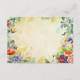 D'accompagnement Carte de recette blanche pour salade de fruits