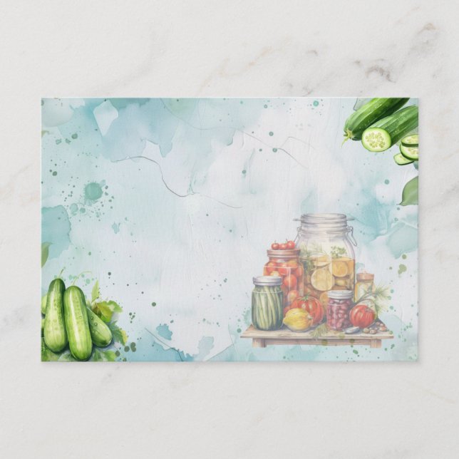 D'accompagnement Carte de recette blanche pour sélecteur de pot (Devant)