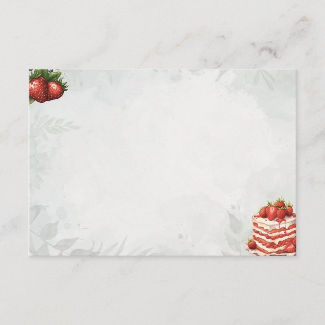 D'accompagnement Carte de recette de base blanche à la crème de fra (Devant)
