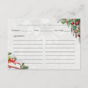 D'accompagnement Carte de recette de base de la bouchée de gel