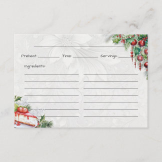 D'accompagnement Carte de recette de base de la bouchée de gel