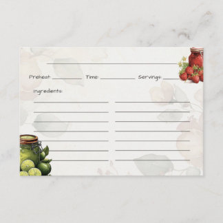 D'accompagnement Carte de recette de base Marmalade