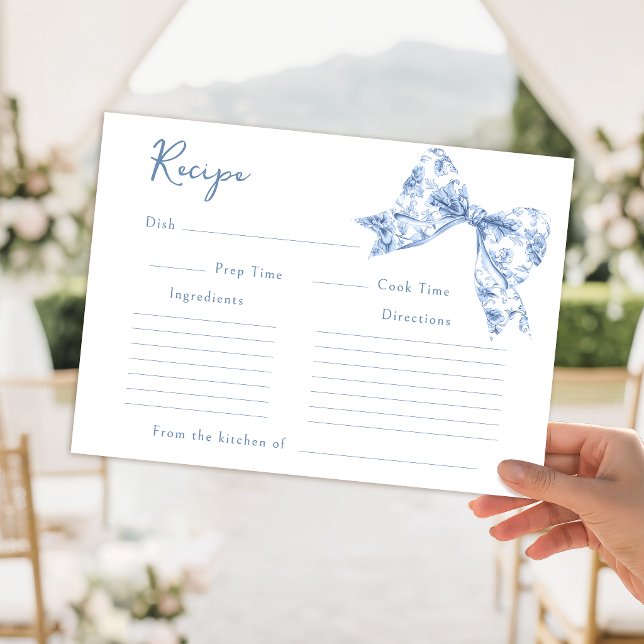 D'accompagnement Carte de recette de douche de mariage florale toil (Créateur téléchargé)