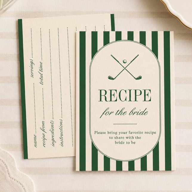 D'accompagnement Carte de recette de douche de mariée à rayures ver (Créateur téléchargé)