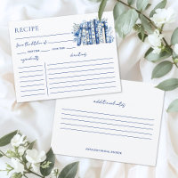Carte de recette de douche nuptiale Blue Book