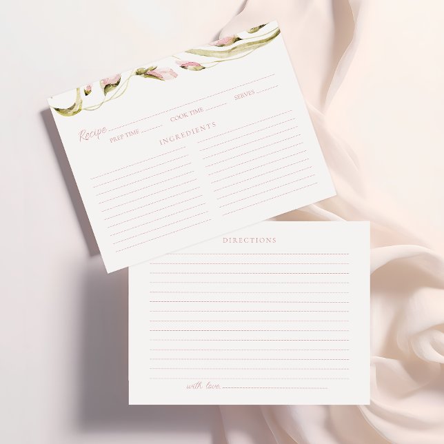 D'accompagnement Carte de recette de Fête des mariées florale d'aqu (Créateur téléchargé)