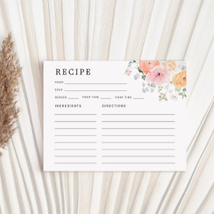 D'accompagnement Carte de recette de Fête des mariées florale Paste