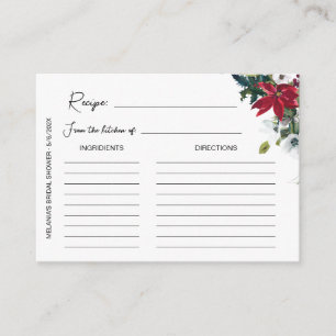 D'accompagnement Carte de recette de Fête des mariées Poinsettia d'