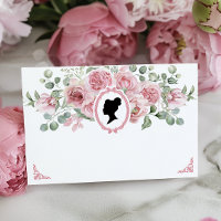 Carte de recette de Fête des mariées Vintage rose