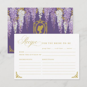 D'accompagnement Carte de recette de Fête des mariées Vintage viole