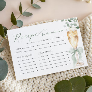 D'accompagnement Carte de recette de mariage élégante à l'eucalyptu